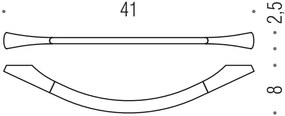 Colombo Land B2809 portasciugamani 41 cm a parete Cromo