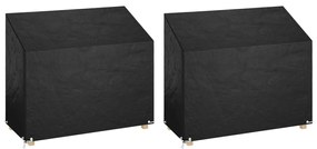 Copri Panche Giardino 2pz 8occhielli 160x70x70/88cm Polietilene /