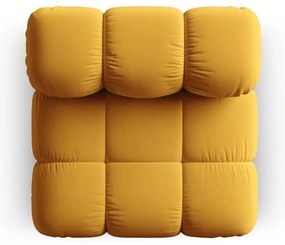 Modulo divano in velluto giallo (parte centrale) Bellis - Micadoni Home