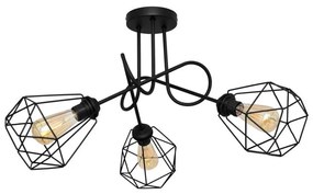 Lampadario da parete KARO 3xE27/15W/230V nero