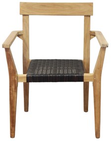 PAGAN - poltrona impilabile in teak e wicker