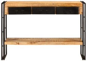 Tavolo consolle 110x30x76 cm in legno massello di mango