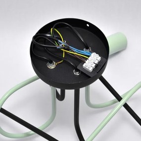 Lampadario a plafone OXFORD 4xE27/15W/230V nero/verde