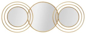 Specchio da parete in oro Triply Round, 79 x 30 cm - Mauro Ferretti