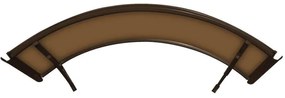 Pensilina Arco in policarbonato marrone L 140 x P 90 cm struttura in alluminio