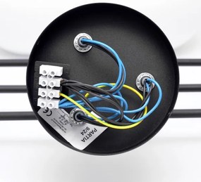 Lampadario a plafone MOON 6xE27/15W/230V nero