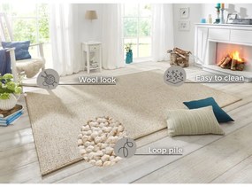 Tappeto color crema-beige 160 x 240 cm Wolly - BT Carpet