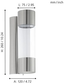 Eglo 96013 - Applique a LED da esterno ROBLEDO 2xLED/3,7W