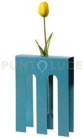 Vaso portafiore decorativo de chirico blu oltremare in ferro, vetro...