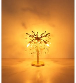 Globo 64138TG - Lampada da tavolo QUEENA 3xE14/40W/230V dorata