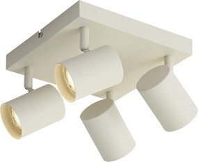 Plafoniera moderna beige a 4 luci regolabile - Jeana