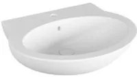 Lavabo in ceramica lucida con monoforo e troppo pieno Azzurra collezione 'Isi' cm 60x51x19h