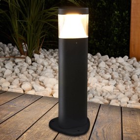 Lucande lampioncino LED Milou, altezza 30 cm, antracite, alluminio MILOU, Nero, Alluminio, Moderno, Lampada LED da esterni