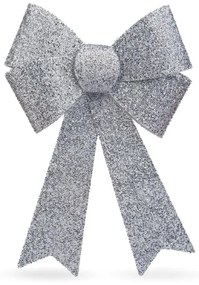 Decorazione natalizia LED RGB 11xLED/3xLR44 40x30 cm fiocco argento