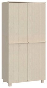 Armadio hamar miele 89x50x180 cm in legno massello di pino