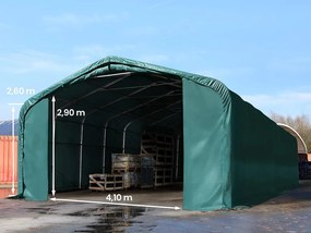 TOOLPORT 6x18m tendostruttura altezza 2,6m, PVC 850, verde scuro, con statica (sottofondo in terra) - (49419)