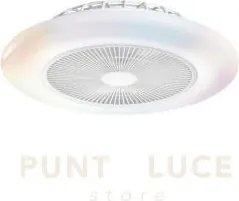 Plafoniera led ventilatore ponente pro 46w 5500lm cct + rgb dimmer...