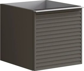 Mobile da bagno sospeso sotto lavabo L 40 x H 40 x P 45.5 cm grigio, 2 cassetti Pixel