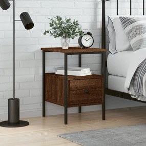 Comodino Rovere Marrone 34x35,5x50 Cm İn Legno Multistrato /