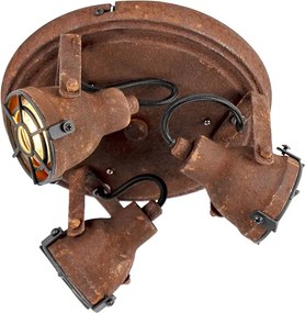 Plafoniera smart marrone ruggine con 3 WiFi GU10 - Sorra