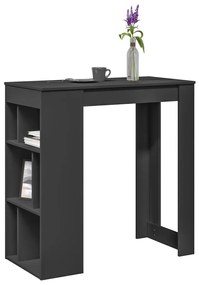 Tavolo Bar Con Rastrelliera Nero 102x50x103,5 Cm Multistrato /