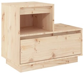 Comodini 2 pz 60x34x51 cm in legno massello di pino