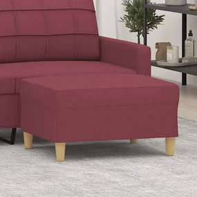 Poggiapiedi Rosso Vino 70x55x41 Cm İn Tessuto /