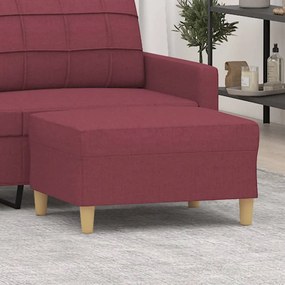 Poggiapiedi Rosso Vino 70x55x41 Cm İn Tessuto /