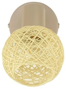 Faretto da parete DEX 1xE14/10W/230V beige/crema