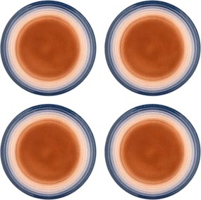 Set di piatti da dolce blu/arancioni in gres 4 pz ø 20,5 cm Tatum – Bloomingville