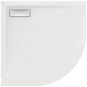 Ideal Standard Ultraflat New Piatto Doccia A Lato Curvo 90x90 Cm Installazione Riazo Filo E Sopra Pavimento In Acrilico Bianco