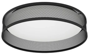 Plafoniera Contemporanea Luppineria Acciaio Nero Luce Led Integrato 20W