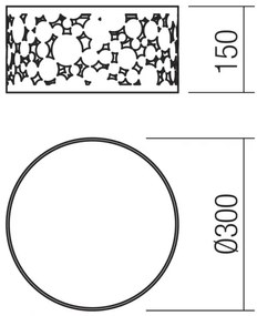 Redo 01-2138 - Plafoniera MELIA 2xE27/42W/230V diametro 30 cm
