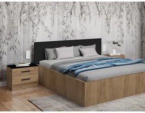 Comodino TOD rovere craft/nero