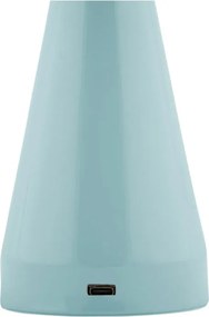 Lampada da tavolo dimmerabile a LED di colore azzurro con paralume in metallo (altezza 20,5 cm) Rachel - Leitmotiv