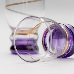 Set 6x bicchiere per shot limpido viola