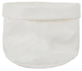 Cestino cucina 18 cm bianco in cotone Slub