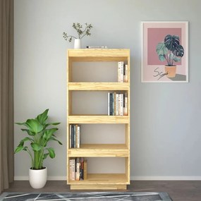 Libreria/divisorio 60x35x135 cm in legno massello di pino