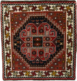 Shiraz Tappeto persiano 60x60 Rosso (Iran) Annodato A Mano