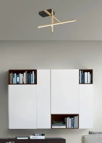 Plafoniera LED Trinidad nero IP20 cct da bianco caldo a bianco freddo con regolazione di temperatura, 1050 lumen NOVECENTO