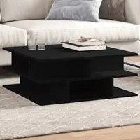 Tavolino da Salotto Nero 70x70x29 cm in Legno Multistrato 840745