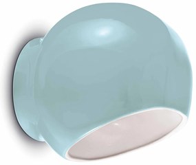 Applique Vintage Decò Ayrton Ceramica Azzurro 1 Luce E27