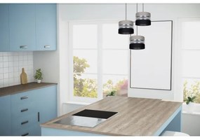 Lampadario a sospensione con filo CORAL 3xE27/60W/230V nero/grigio/cromo diametro 45 cm