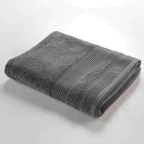 Asciugamano in spugna di cotone grigio scuro 90x150 cm Tendresse - douceur d'intérieur