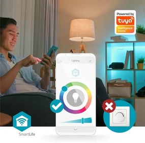 Nedis WIFILAC31WT - LED RGBW Lampada dimmerabile LED/18W/230V 2700-6500K Wi-Fi