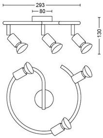 Philips - Faretto LIMBALI 3xGU10/50W/230V nero