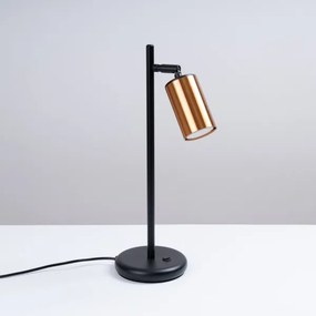 Sollux SL.1381 - Lampada da tavolo WINX 1xGU10/10W/230V nero/rame