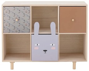 Libreria per bambini in legno massiccio pavlovnia in colore naturale 55x89,5 cm Calle - Bloomingville Mini