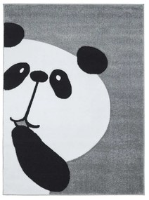 Tappeto grigio con panda per bambini per giocare