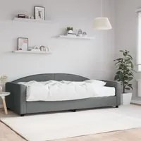 Divano Letto con Materasso Grigio Scuro 100x200 cm in Tessuto 3197176